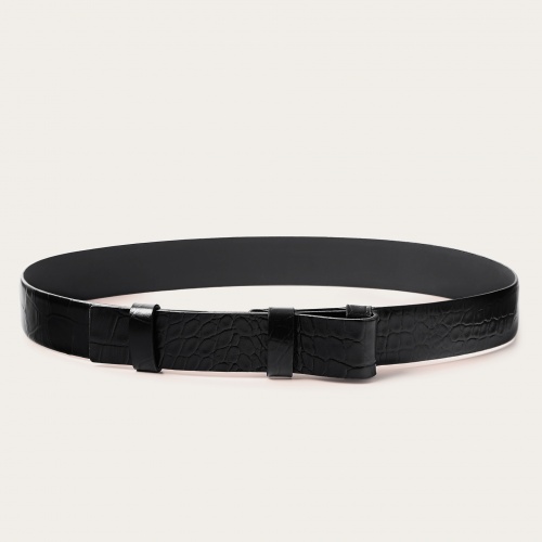 Wide waistline belt, black croce #316